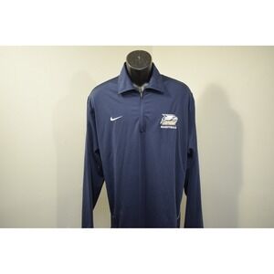 Nike Georgia Southern Dri Fit Basketball Warmup Jacket 1/4 Zip Blue Mens Large